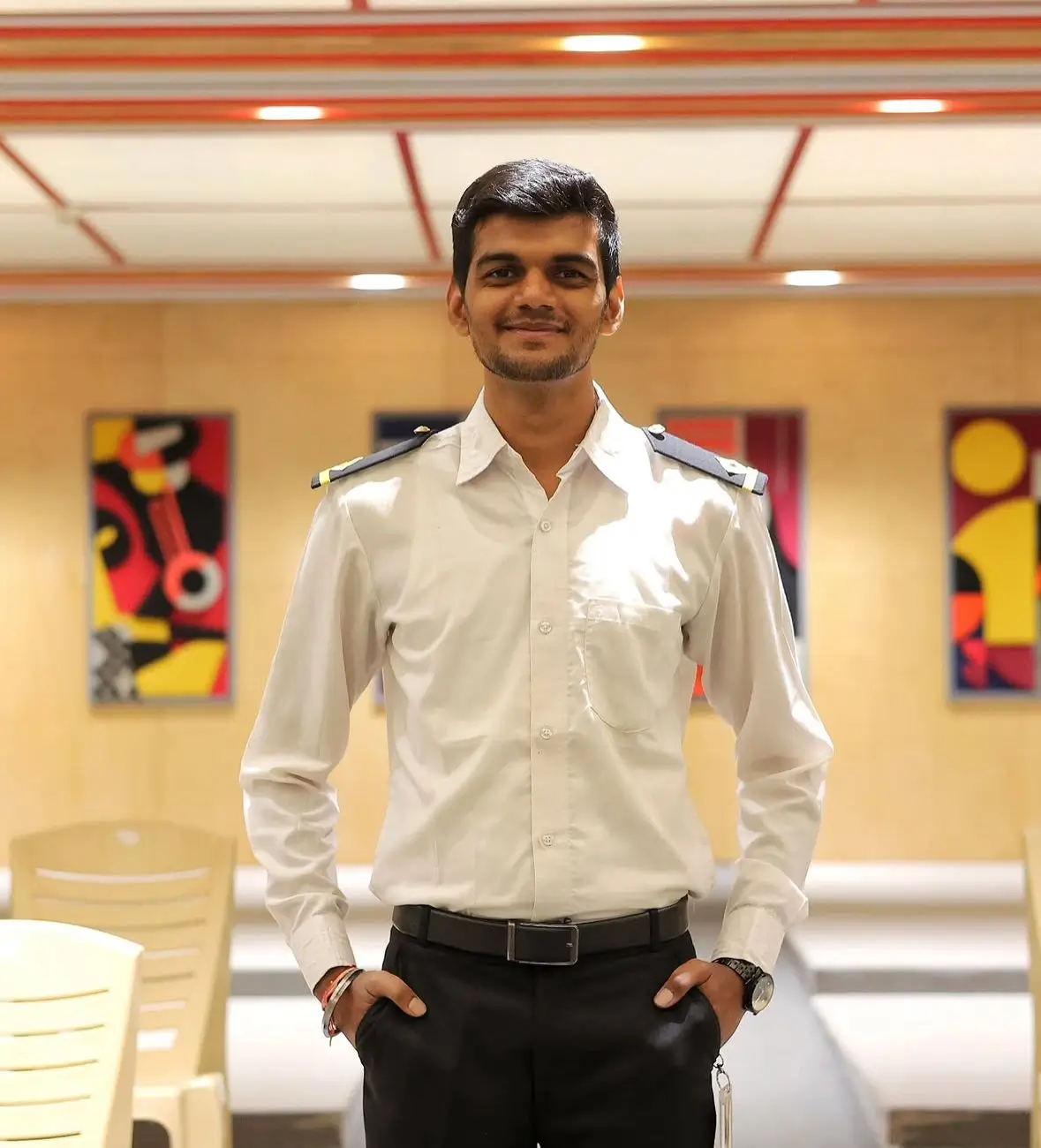 Maritime cadet in uniform — Merchant Navy coaching at Rife Academy